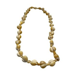 Vintage Hawaiian Cowrie & Mini Conch Seashells Boho Beaded Lei